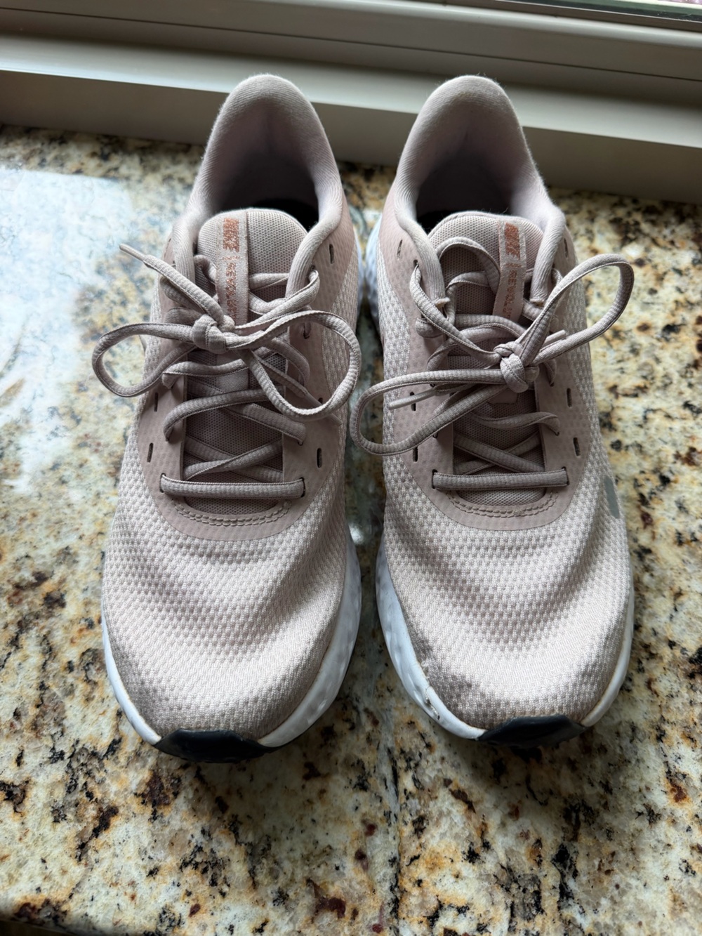 Nike Women's Pale Pink Knit Running Shoes
